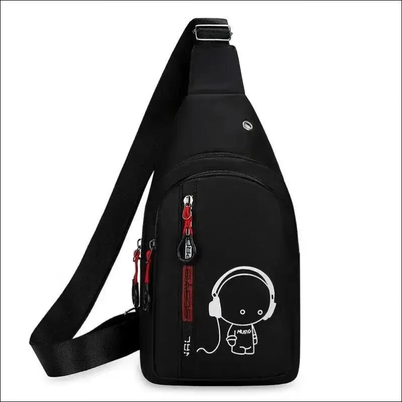 ’2024 Men’s Chest Bag - Casual Fashion Shoulder Crossbody Backpack for Cycling Korean Style’ - Heise