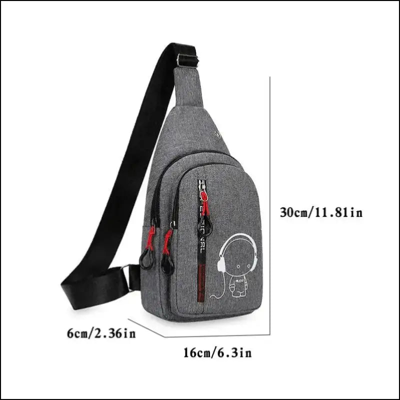 ’2024 Men’s Chest Bag - Casual Fashion Shoulder Crossbody Backpack for Cycling Korean Style’
