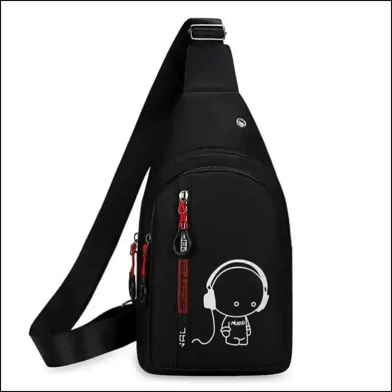 ’2024 Men’s Chest Bag - Casual Fashion Shoulder Crossbody Backpack for Cycling Korean Style’