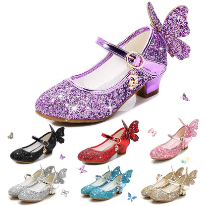 Girls' Butterfly Princess High Heel Shoes