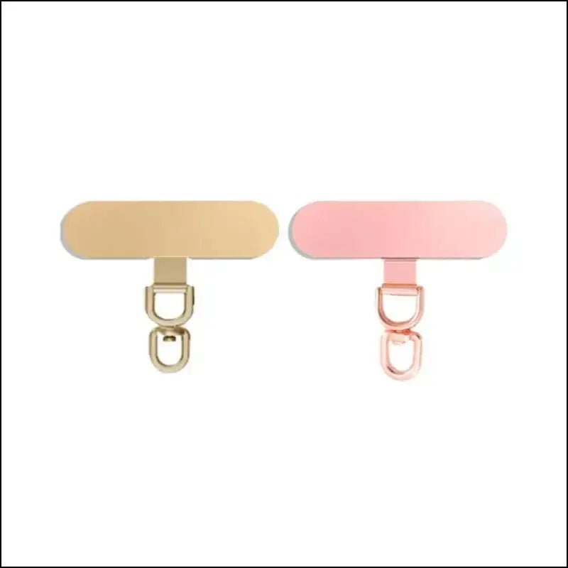 4/2PCS Ultra-thin Stainless Mobile Phone Lanyard Patch ears bent connector for a secure and convenient fit - 2pcs 360