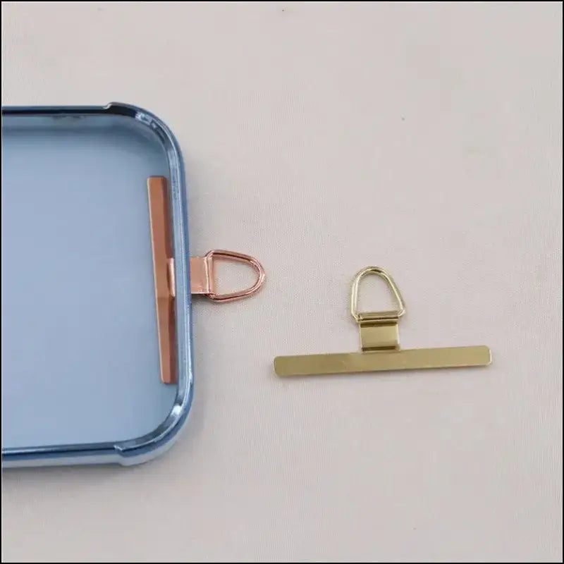 4/2PCS Ultra-thin Stainless Mobile Phone Lanyard Patch ears bent connector for a secure and convenient fit