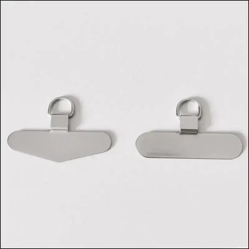 4/2PCS Ultra-thin Stainless Mobile Phone Lanyard Patch ears bent connector for a secure and convenient fit - 2pcs YI S