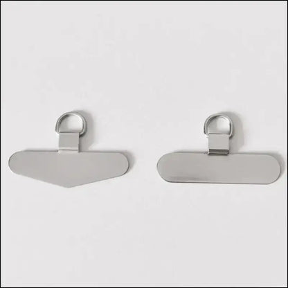 4/2PCS Ultra-thin Stainless Mobile Phone Lanyard Patch ears bent connector for a secure and convenient fit - 2pcs YI S