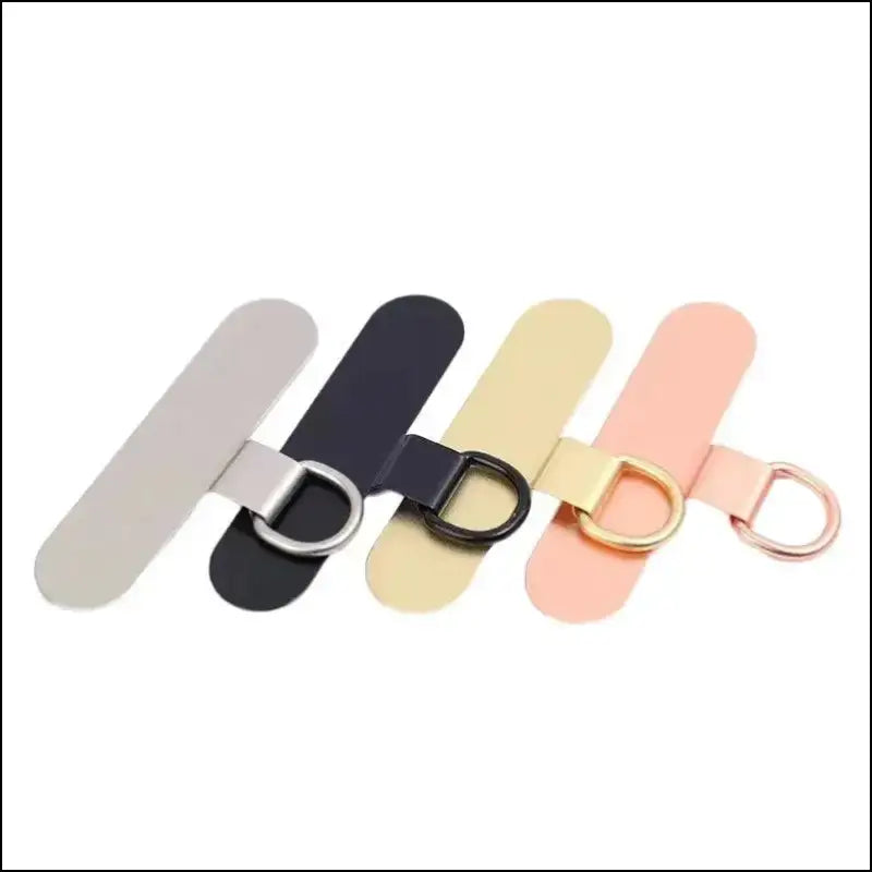 4/2PCS Ultra-thin Stainless Mobile Phone Lanyard Patch ears bent connector for a secure and convenient fit