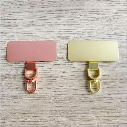 4/2PCS Ultra-thin Stainless Mobile Phone Lanyard Patch ears bent connector for a secure and convenient fit - 2pcs 360