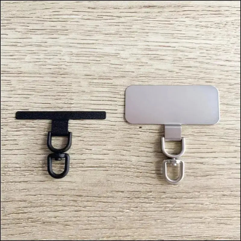 4/2PCS Ultra-thin Stainless Mobile Phone Lanyard Patch ears bent connector for a secure and convenient fit - 2pcs 360 T