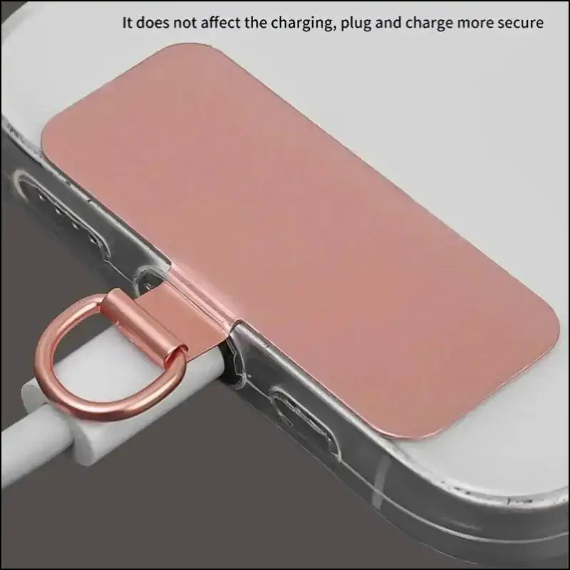 4/2PCS Ultra-thin Stainless Mobile Phone Lanyard Patch ears bent connector for a secure and convenient fit