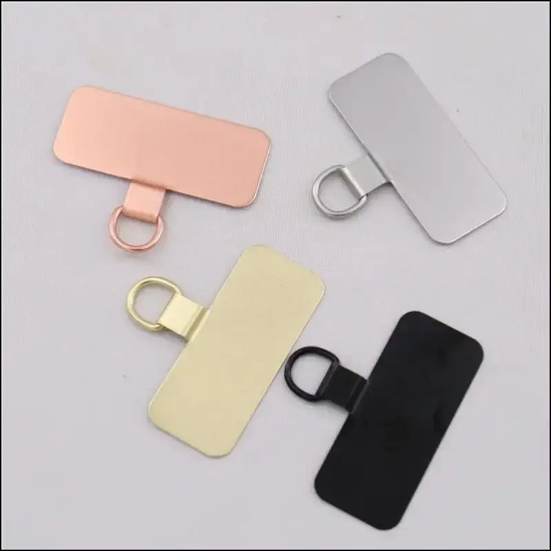 4/2PCS Ultra-thin Stainless Mobile Phone Lanyard Patch ears bent connector for a secure and convenient fit