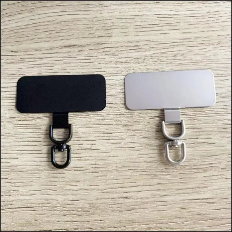 4/2PCS Ultra-thin Stainless Mobile Phone Lanyard Patch ears bent connector for a secure and convenient fit - 2pcs 360