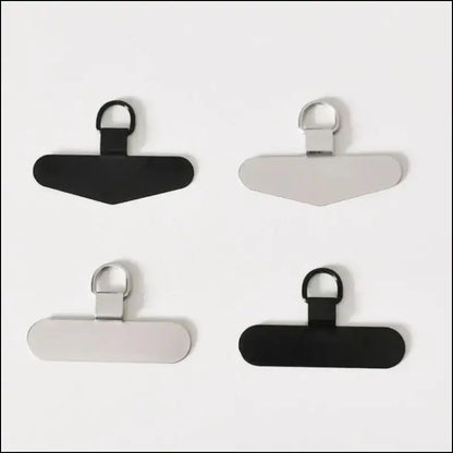 4/2PCS Ultra-thin Stainless Mobile Phone Lanyard Patch ears bent connector for a secure and convenient fit - 4PCS YI SS