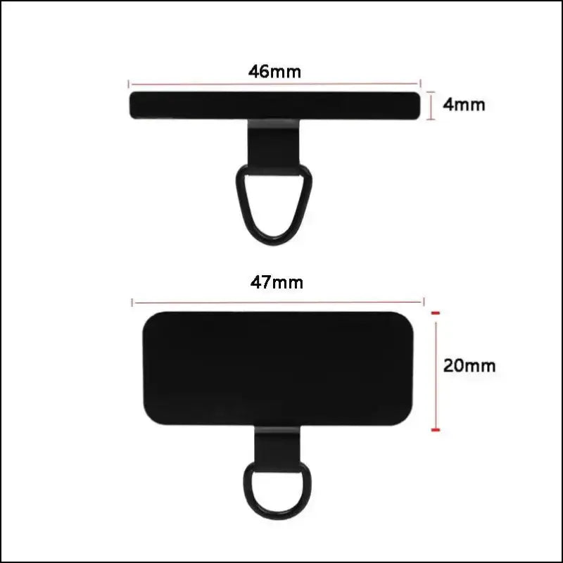 4/2PCS Ultra-thin Stainless Mobile Phone Lanyard Patch ears bent connector for a secure and convenient fit