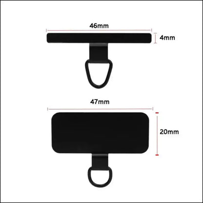 4/2PCS Ultra-thin Stainless Mobile Phone Lanyard Patch ears bent connector for a secure and convenient fit