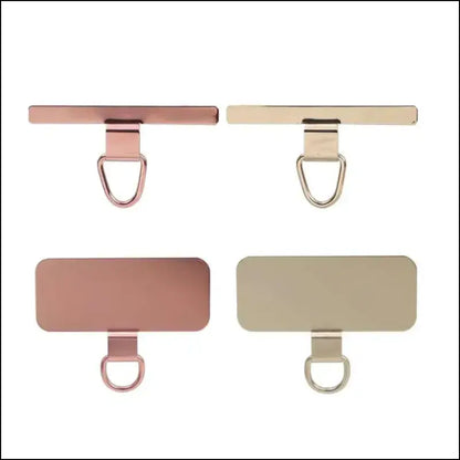 4/2PCS Ultra-thin Stainless Mobile Phone Lanyard Patch ears bent connector for a secure and convenient fit - 4pcs RG S L
