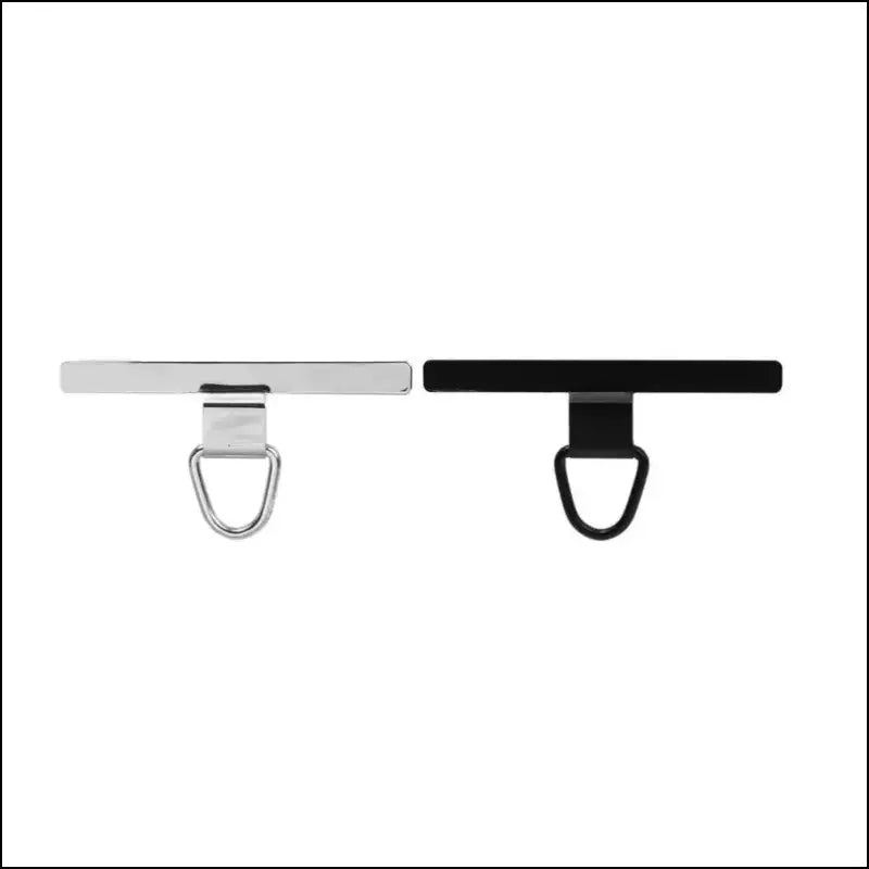 4/2PCS Ultra-thin Stainless Mobile Phone Lanyard Patch ears bent connector for a secure and convenient fit - 2pcs BS