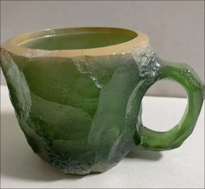 400ml Resin Mineral Crystal Coffee Mugs With Handles Elegant Fake Cup For Workplace Home Decor Christmas Gift Kitchen