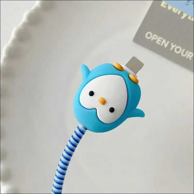 4pcs Cute Charging Cable Protector Data for iPhone 18/20W Charger Cover Protective Winder Accessories