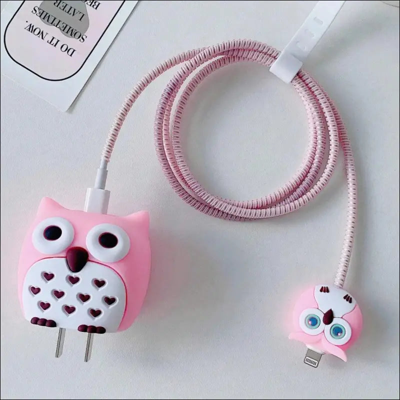 4pcs Cute Charging Cable Protector Data for iPhone 18/20W Charger Cover Protective Winder Accessories
