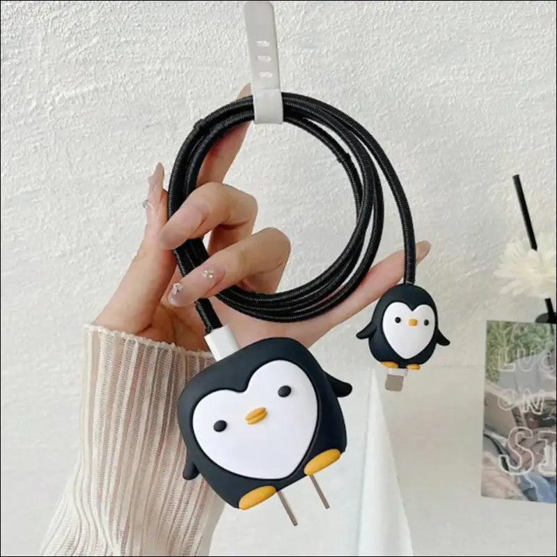 4pcs Cute Charging Cable Protector Data for iPhone 18/20W Charger Cover Protective Winder Accessories