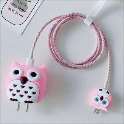 4pcs Cute Charging Cable Protector Data for iPhone 18/20W Charger Cover Protective Winder Accessories - Gold