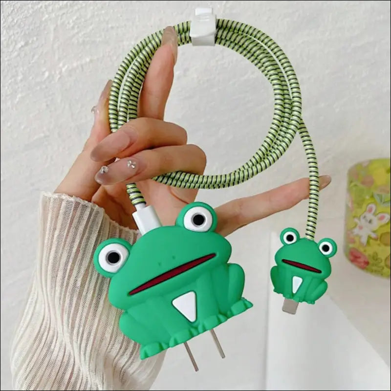 4pcs Cute Charging Cable Protector Data for iPhone 18/20W Charger Cover Protective Winder Accessories