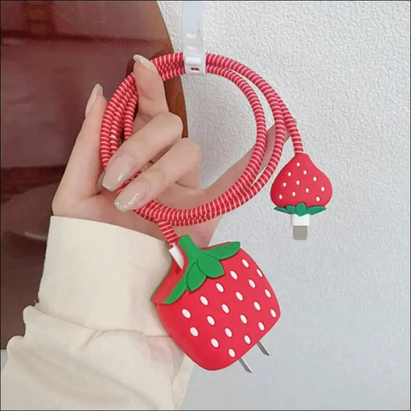4pcs Cute Charging Cable Protector Data for iPhone 18/20W Charger Cover Protective Winder Accessories