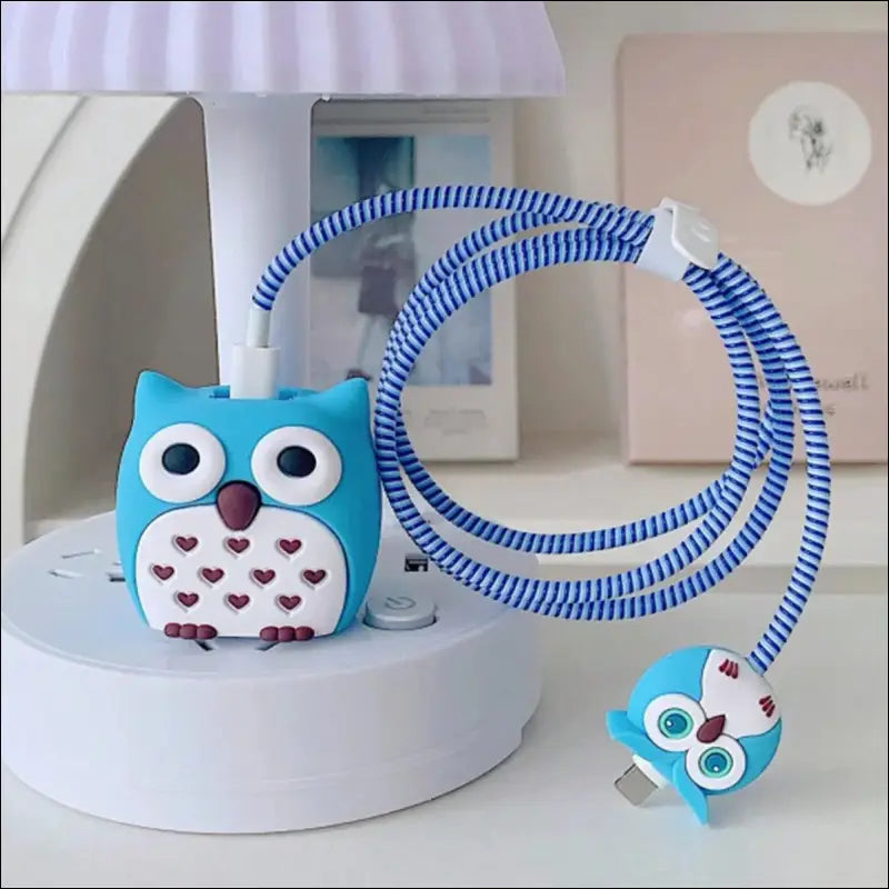 4pcs Cute Charging Cable Protector Data for iPhone 18/20W Charger Cover Protective Winder Accessories
