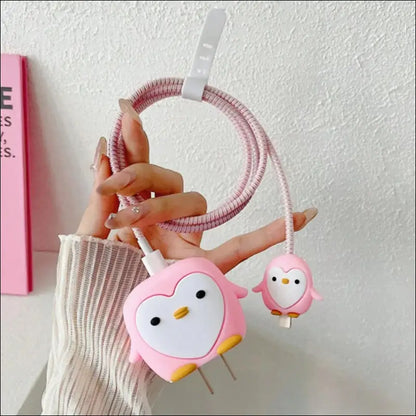 4pcs Cute Charging Cable Protector Data for iPhone 18/20W Charger Cover Protective Winder Accessories