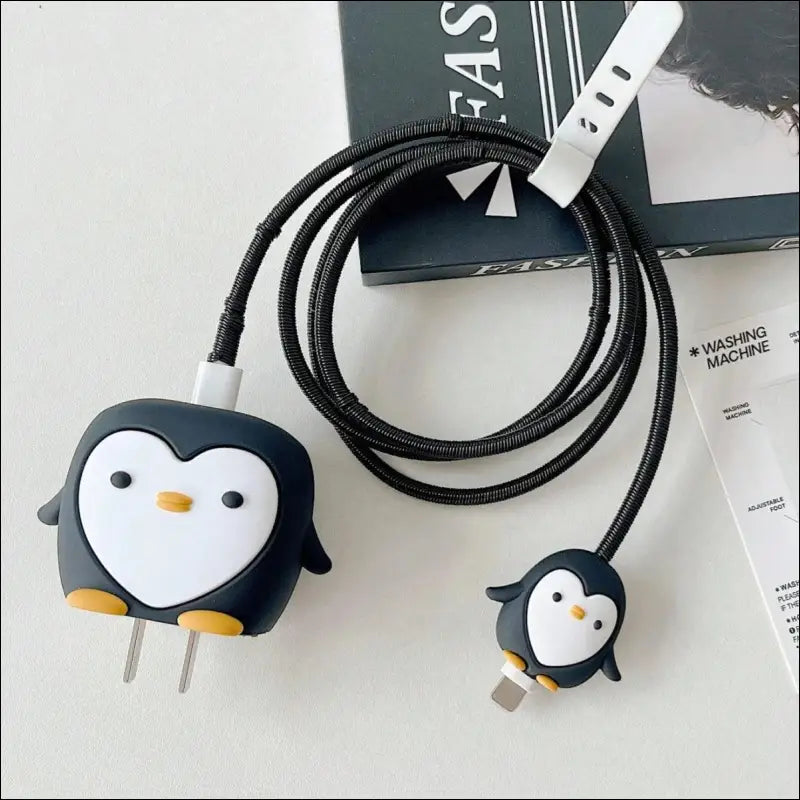 4pcs Cute Charging Cable Protector Data for iPhone 18/20W Charger Cover Protective Winder Accessories