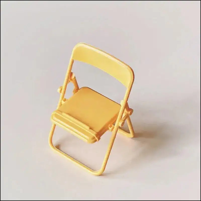 4pcs Cute Mini Chair Phone Stand – Creative Desktop Mobile Holder Foldable Lazy Drama for Decorative Ornaments