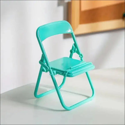 4pcs Cute Mini Chair Phone Stand – Creative Desktop Mobile Holder Foldable Lazy Drama for Decorative Ornaments