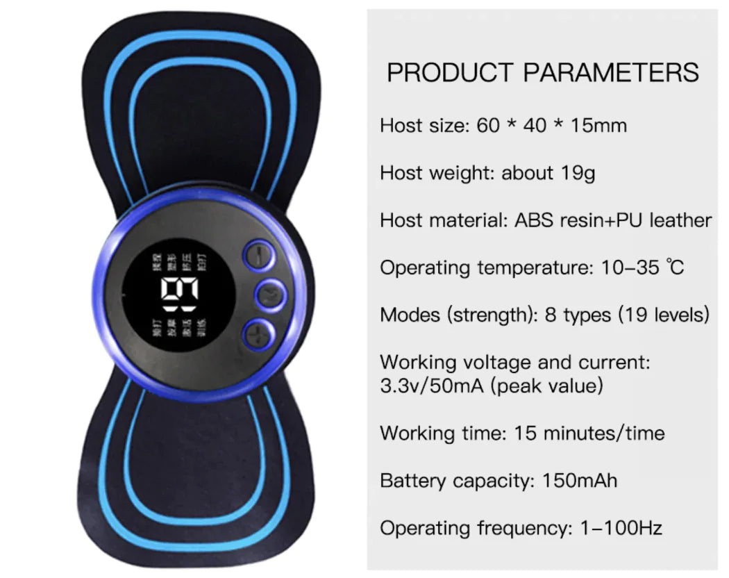 Mini Smart LCD Electrotherapy Massage Pad