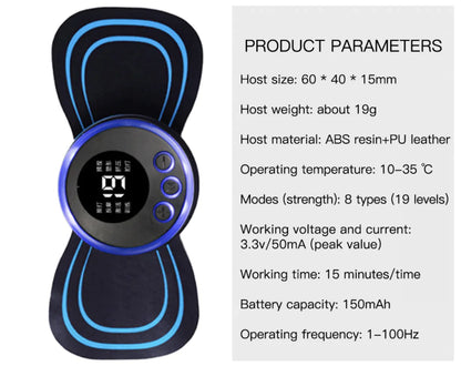 Mini Smart LCD Electrotherapy Massage Pad