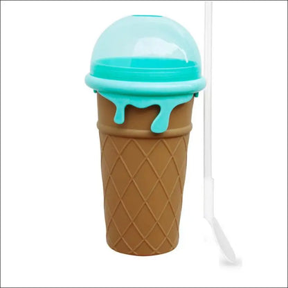 500ml Large Capacity Slushy Cup Summer Squeeze Homemade Juice Water Bottle Quick-Frozen Smoothie Sand Pinch Fast