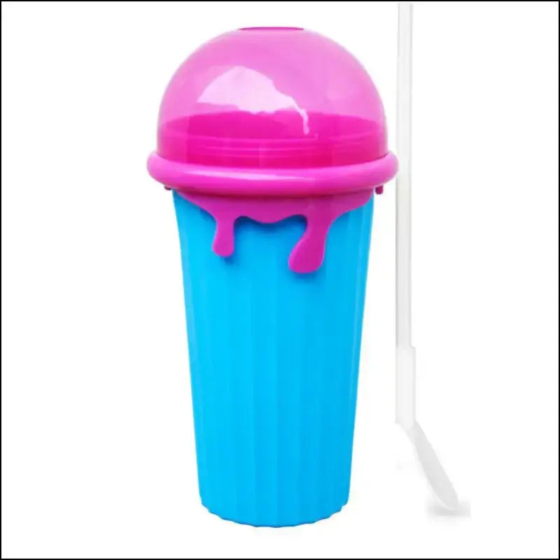 500ml Large Capacity Slushy Cup Summer Squeeze Homemade Juice Water Bottle Quick-Frozen Smoothie Sand Pinch Fast
