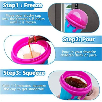 500ml Large Capacity Slushy Cup Summer Squeeze Homemade Juice Water Bottle Quick-Frozen Smoothie Sand Pinch Fast