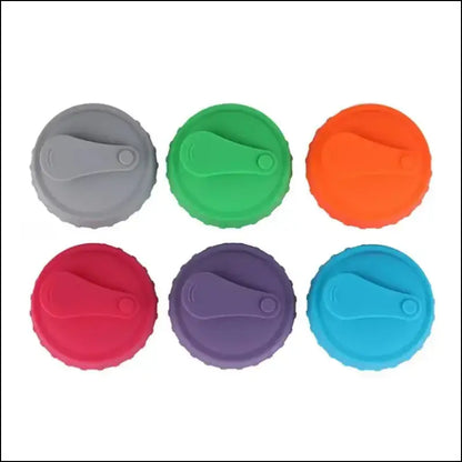 6 Colors Silicone Soda Can Lid | Reusable Stopper for Beer Juice Coke & Beverage Cans | Standard Fit Protector - 6Colors