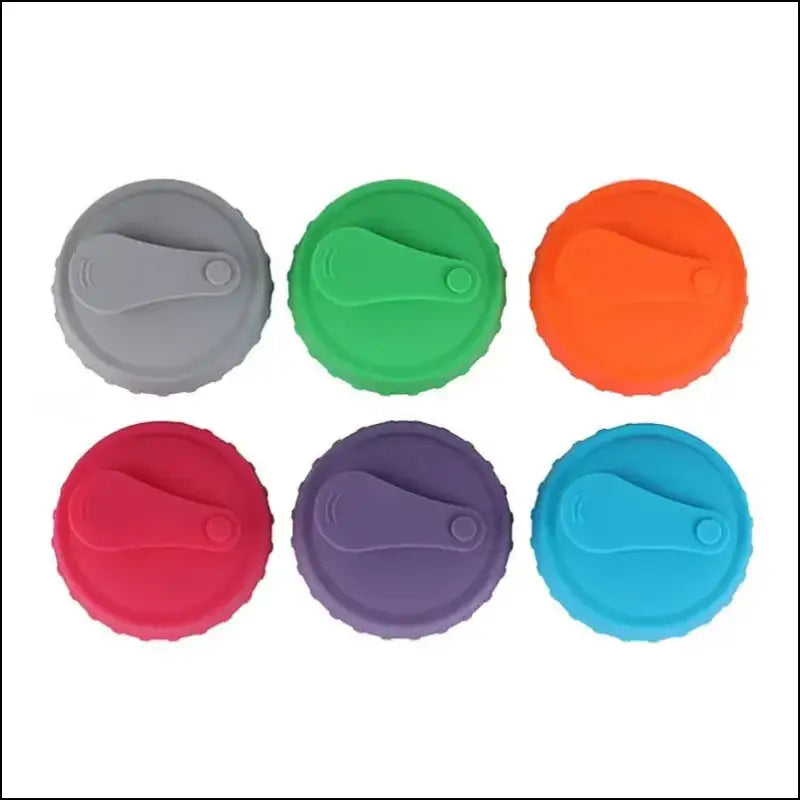 6 Colors Silicone Soda Can Lid | Reusable Stopper for Beer Juice Coke & Beverage Cans | Standard Fit Protector - 6Colors