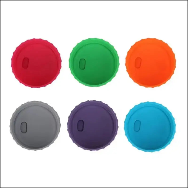 6 Colors Silicone Soda Can Lid | Reusable Stopper for Beer Juice Coke & Beverage Cans | Standard Fit Protector - 6Colors