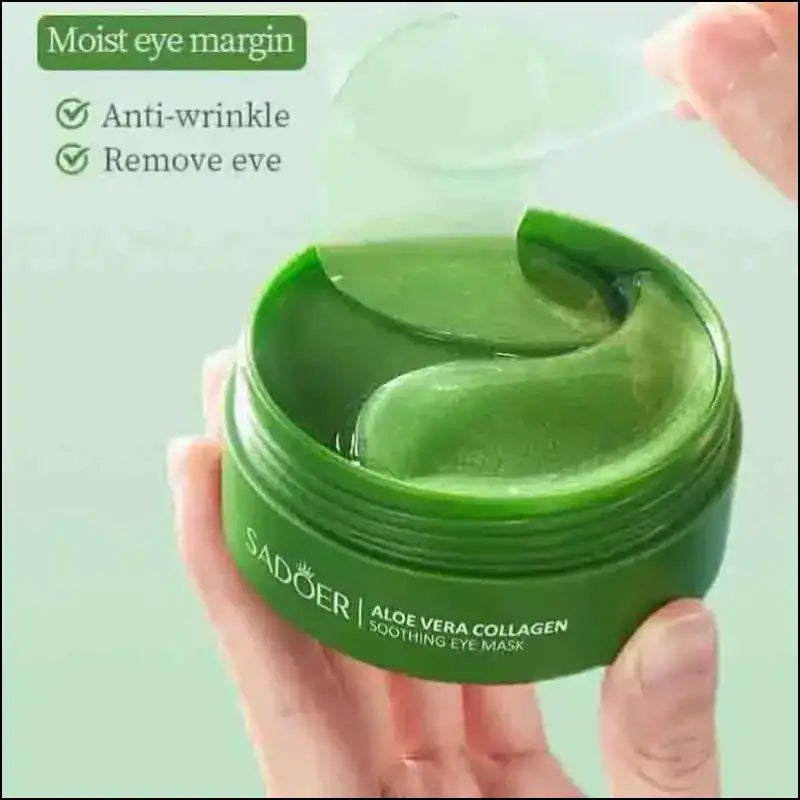 ’60pcs Aloe Vera Collagen Eye Mask - Anti Dark Circles Bag Removal Moisturizing & Firming Patches’