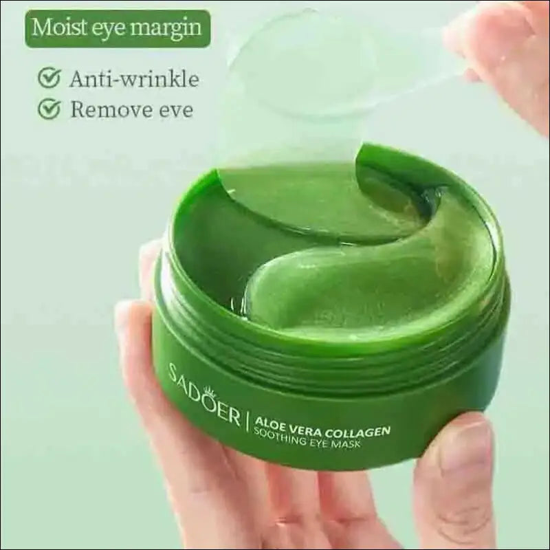 ’60pcs Aloe Vera Collagen Eye Mask - Anti Dark Circles Bag Removal Moisturizing & Firming Patches’
