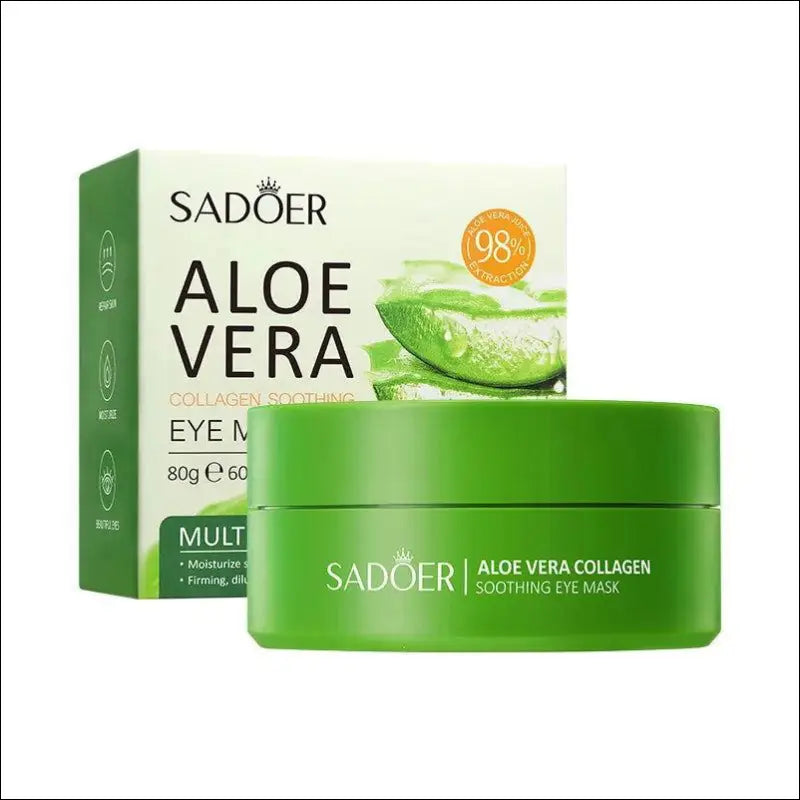 ’60pcs Aloe Vera Collagen Eye Mask - Anti Dark Circles Bag Removal Moisturizing & Firming Patches’