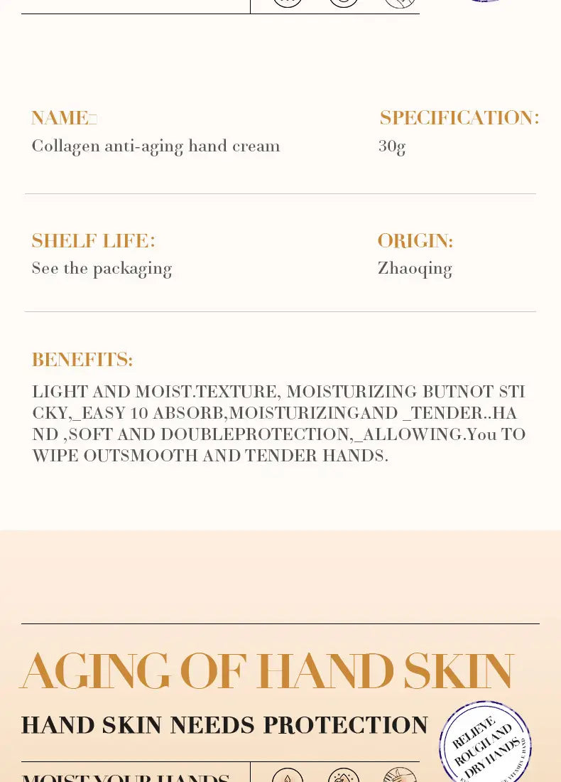 SADOER collagen anti-wrinkle hand cream hydrating moisturizing anti-cracking autumn and winter skin care