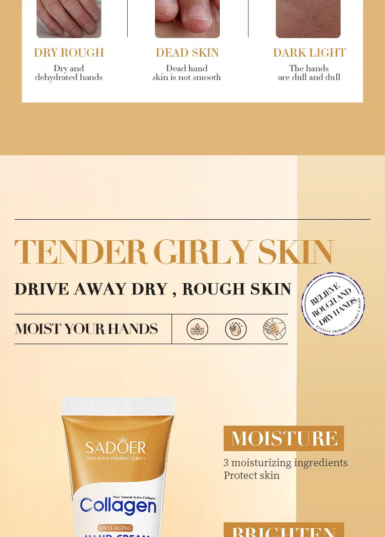 SADOER collagen anti-wrinkle hand cream hydrating moisturizing anti-cracking autumn and winter skin care