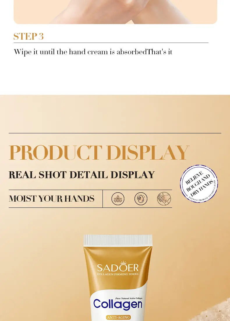 SADOER collagen anti-wrinkle hand cream hydrating moisturizing anti-cracking autumn and winter skin care