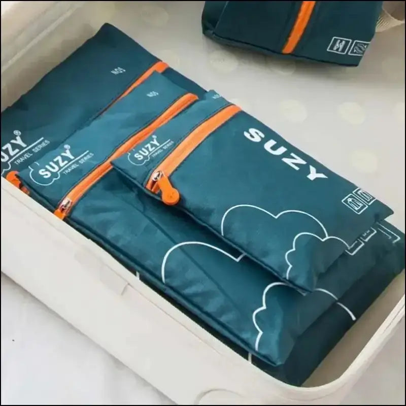 7/6 Pieces Travel Organizer Set - Portable Luggage Storage Bags for Suitcase Clothes Shoes and Packing Pouch Cases