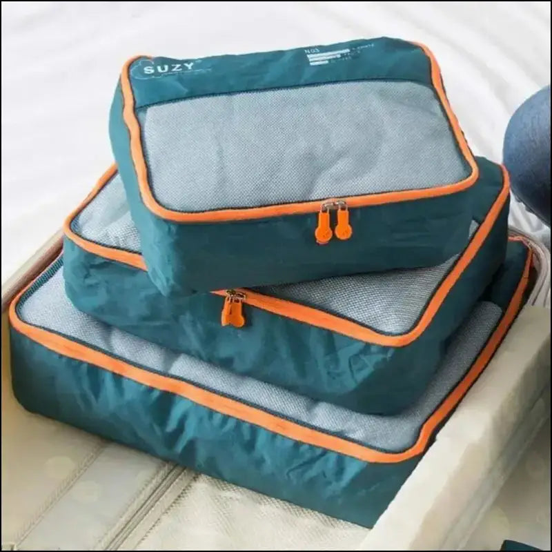 7/6 Pieces Travel Organizer Set - Portable Luggage Storage Bags for Suitcase Clothes Shoes and Packing Pouch Cases