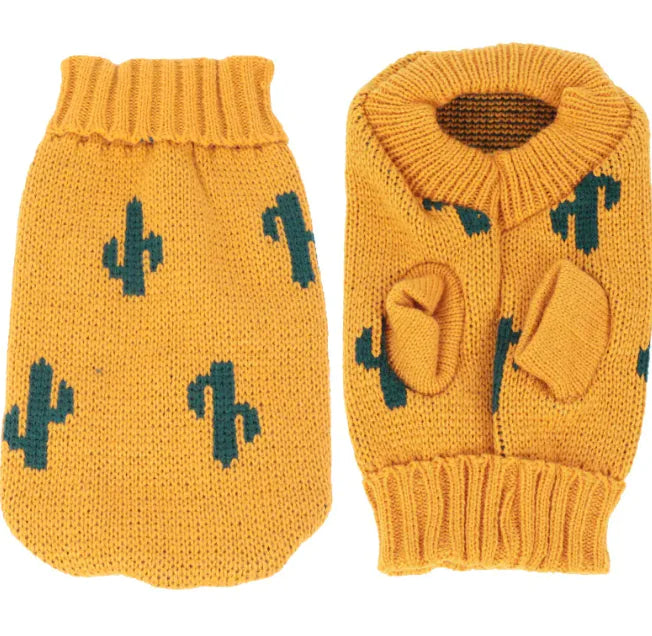 Multi Color Knitting Cat Sweater Lapel Casual