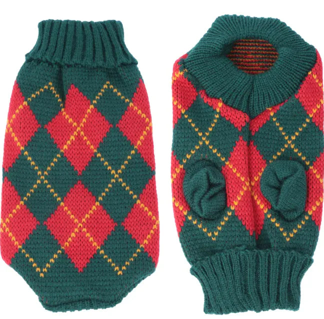 Multi Color Knitting Cat Sweater Lapel Casual