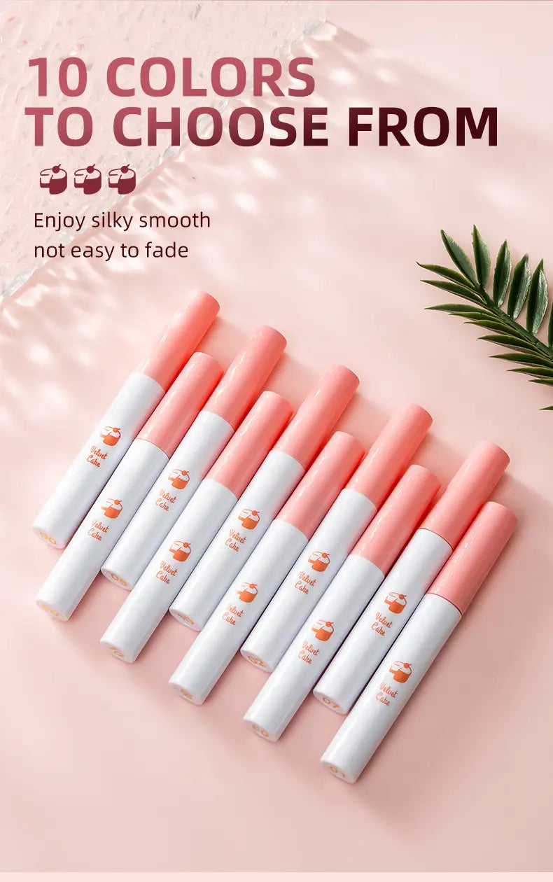 10 PCS Lana Del Rey Lipstick Matte Non Stick Cup Lip Gloss Smoke Pipe Set Velvet Liquid European Makeup